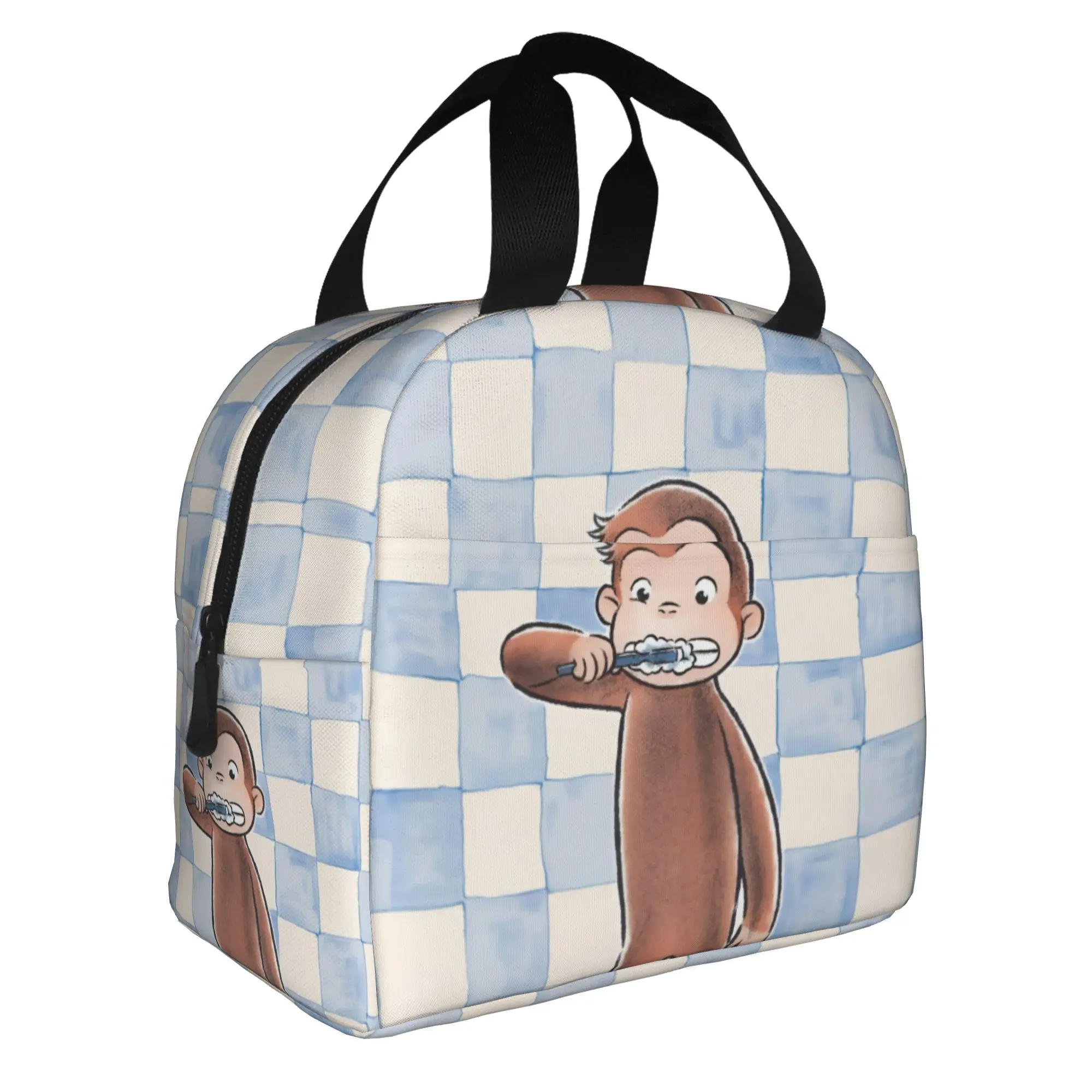C-Curious Georges Insulated Lunch Bag for Camping Travel Monkey TV Series Leakproof Cooler Thermal Lunch Box Women Men