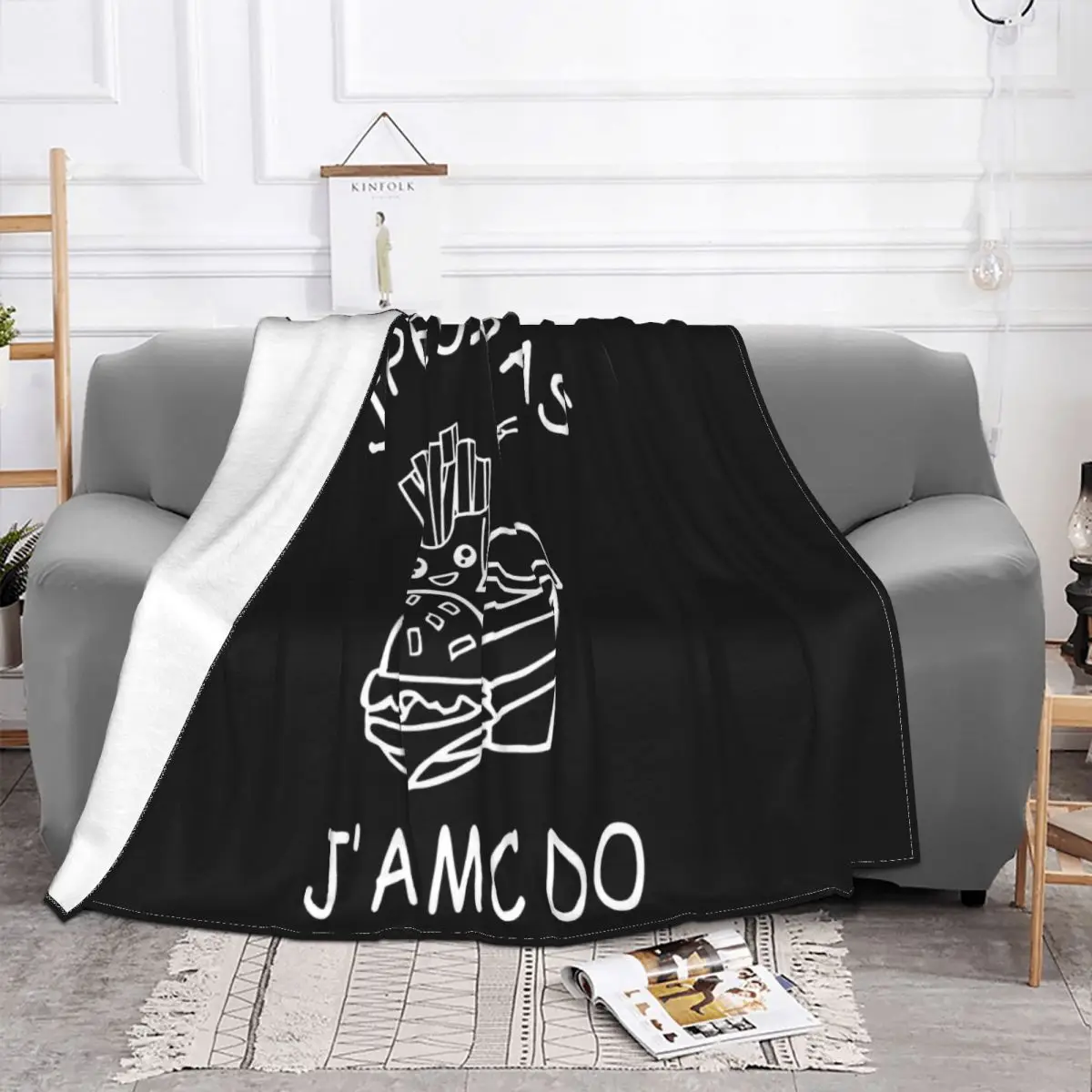 Personnalise Jpeux Pas Jai Mc Do Cadeau Maillot K031 Halloween Customized Oversize Style Interested Pictures Throw Blanket