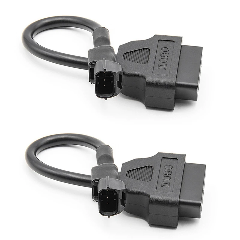 2X 3 To 16 Pin Motorcycles OBD Adaptors OBD2 Diagnostic Cable Extension Connectors For KYMCO Motorcycles Accessories