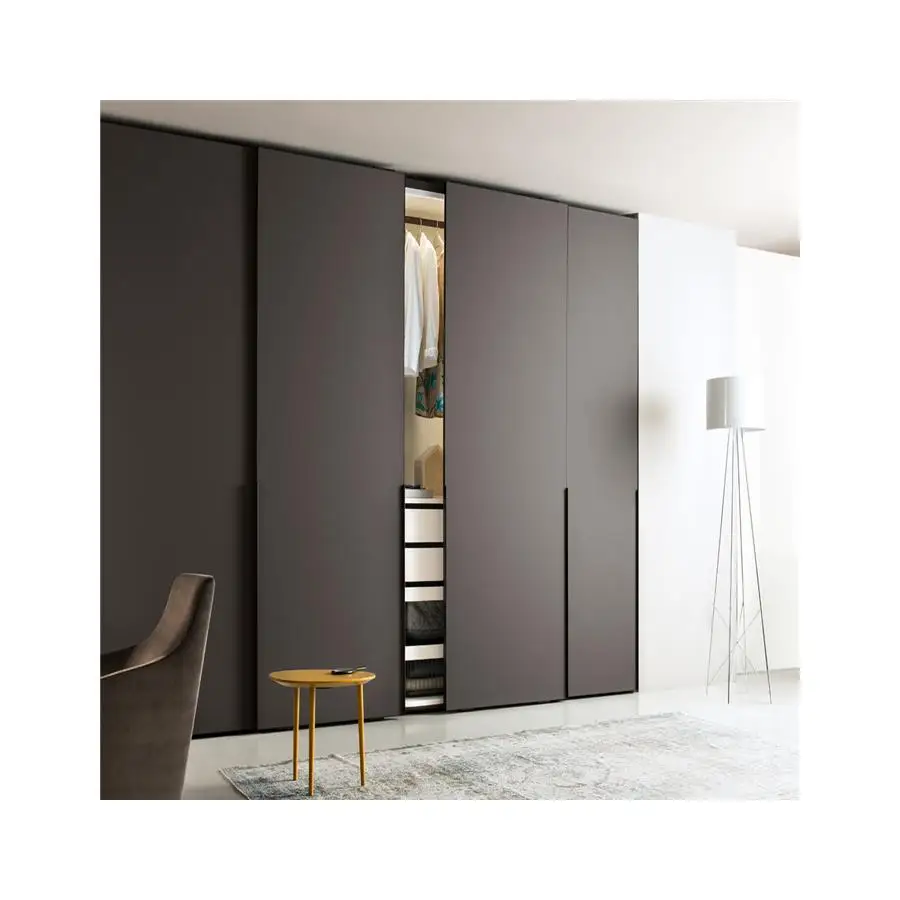 Acrylic Walk in Closet Design Furniture Accessories Aluminum Profiles Column Wardrobes
