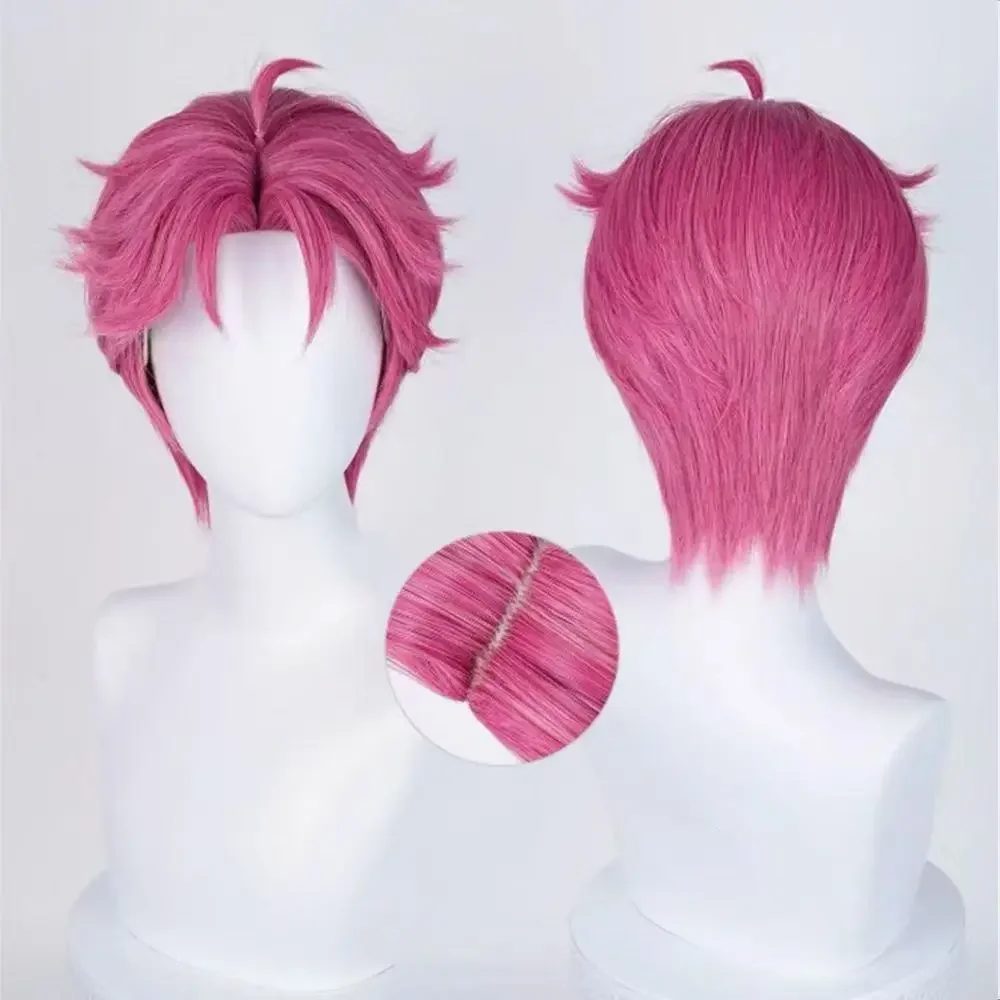 Saja meninos jinu bebê abby mistério romance cosplay peruca para kpop ídolo masculino cosplay anime peruca resistente ao calor cabelo sintético dia das bruxas