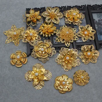 DIY 신부 머리 장식 재료 고대 의상, 피닉스 크라운 팬 장식, 철 꽃 액세서리, 헤드 피스 쥬얼리 제작