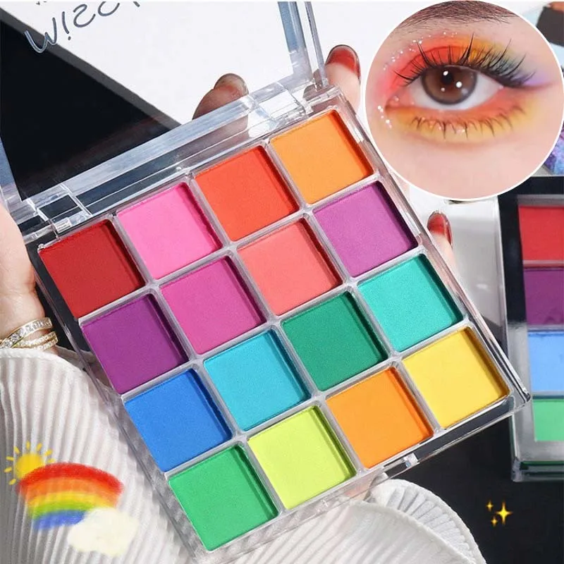16-Grid Christmas Color Eye Shadow Palette Waterproof Long Lasting Matte Colorful High Pigmented Eyeshadow Eyes Makeup Cosmetics gallery 1