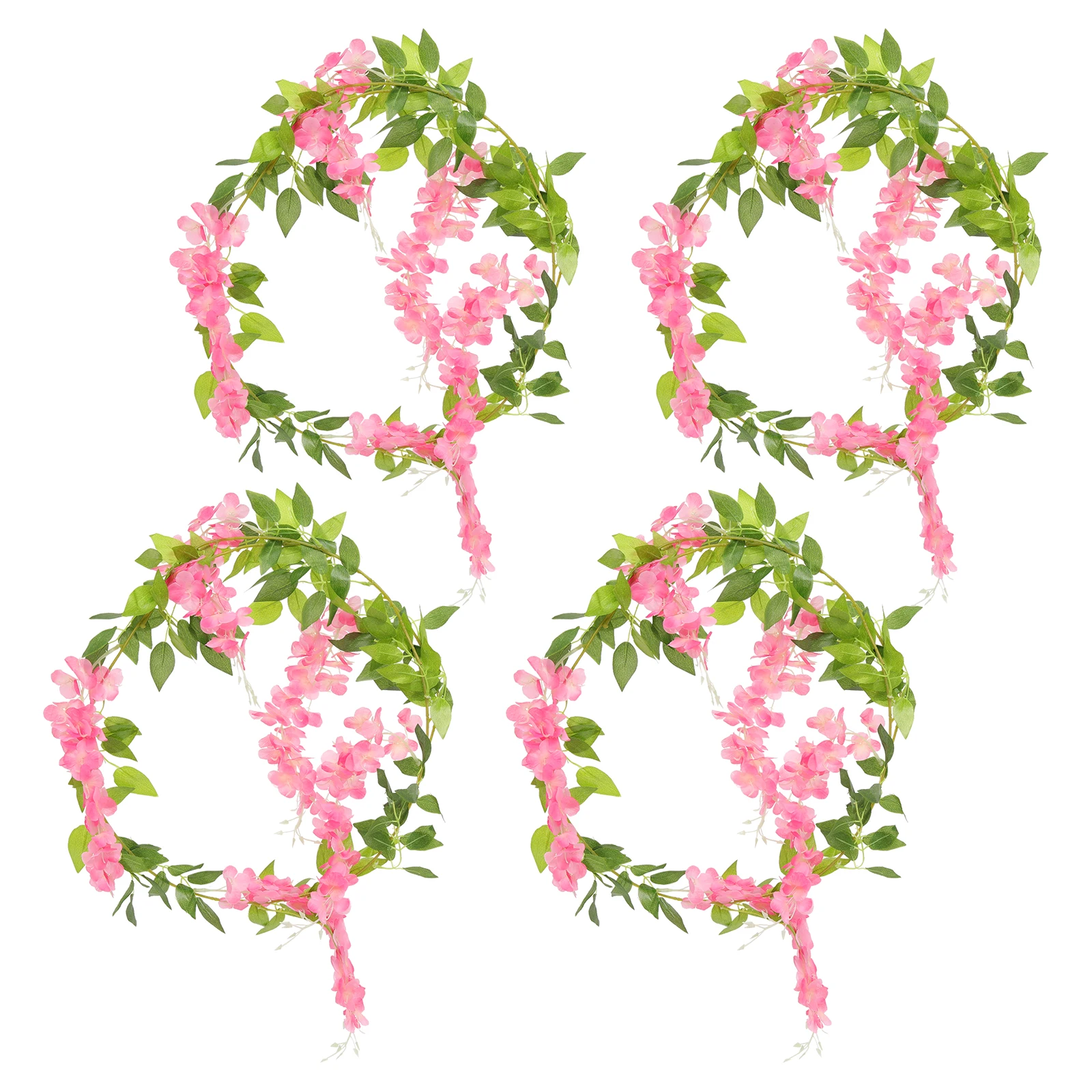 

4 Pcs Simulated Wisteria Flower Vine Artificial Plants Decor Indoor Outdoor Garland Wedding Party Festival Garden Stage