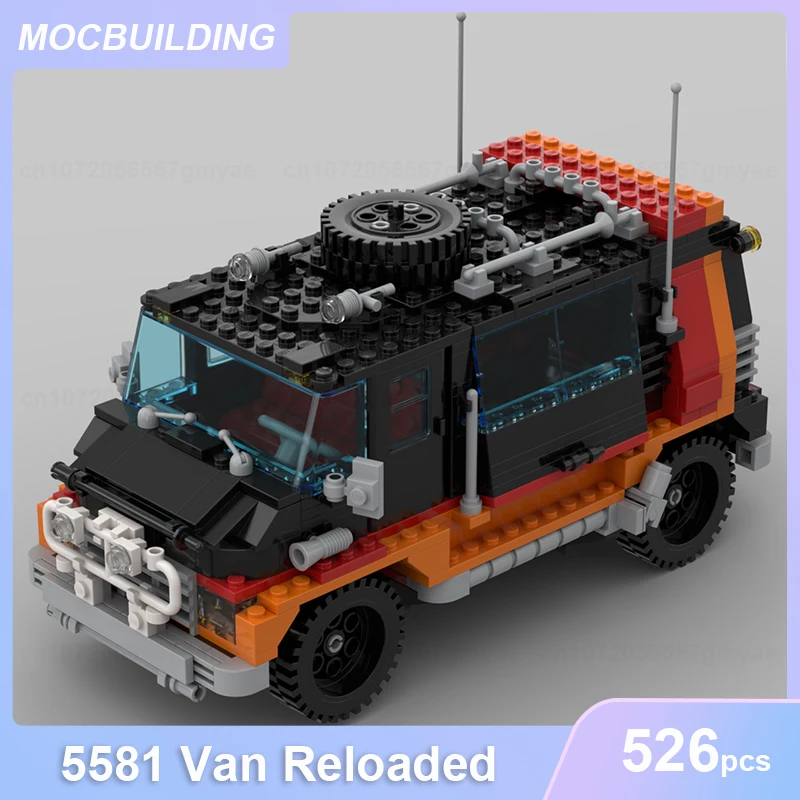 5581 Van Reloaded Car Model MOC Building Blocks DIY Assemble Bricks Transportation Educational Collection Xmas Toys Gifts 526PCS