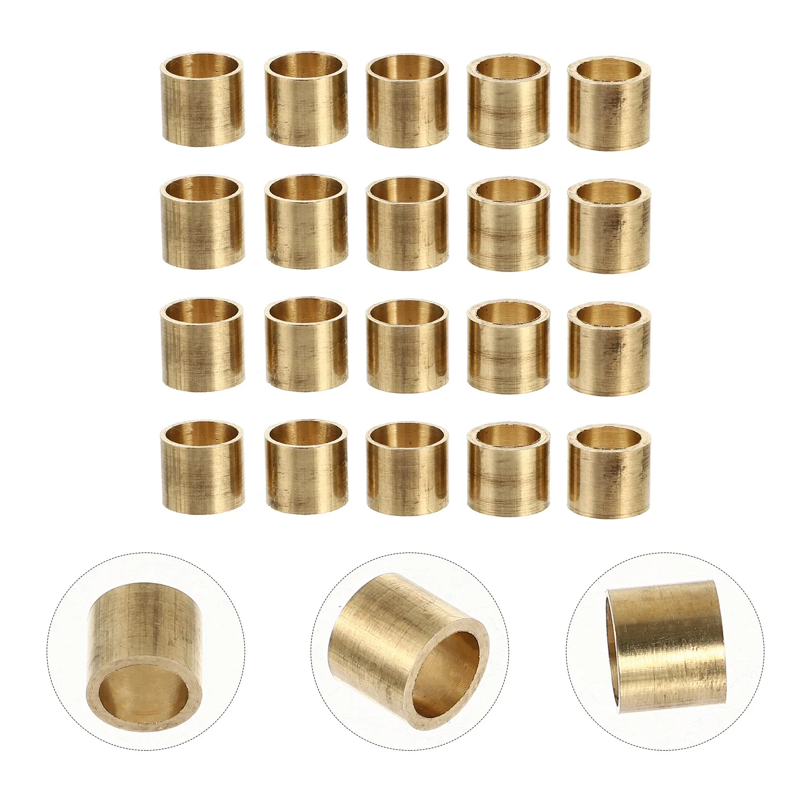 

20Pcs Copper Snooker Pool Cue Ferrules Small Lightweight Billiard Cue Mouthpieces Replacement Parts Accessories