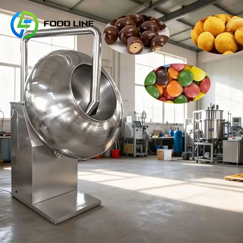 Candy Coating Machine Sugar Panning Pan Nut Coater Commercial Almond Cashew Snacks Customized