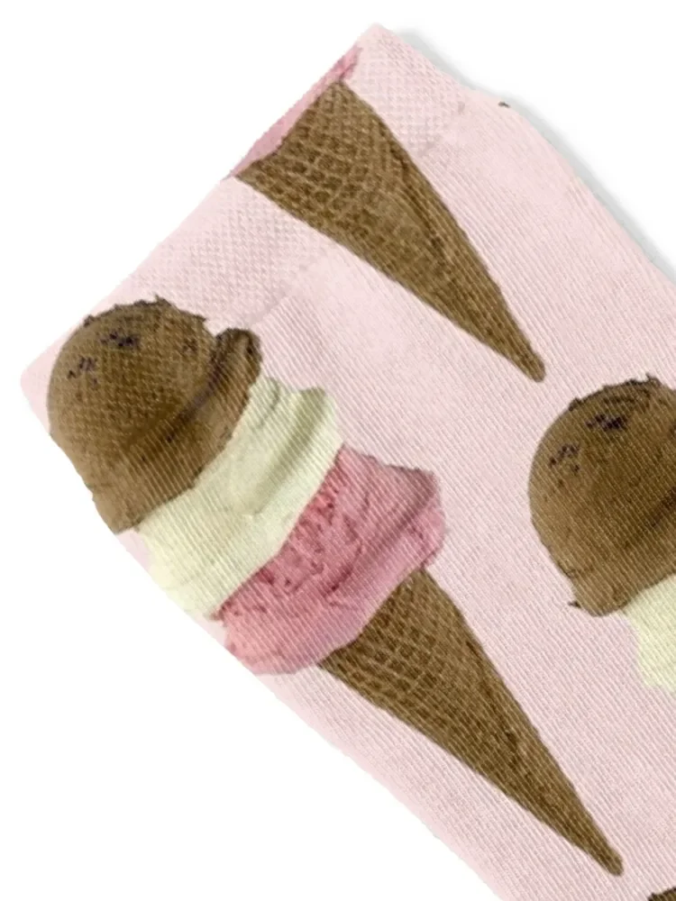 Neapolitan Ice Cream Socks Novelties Rugby Climbing winter thermal Socks Ladies Men's