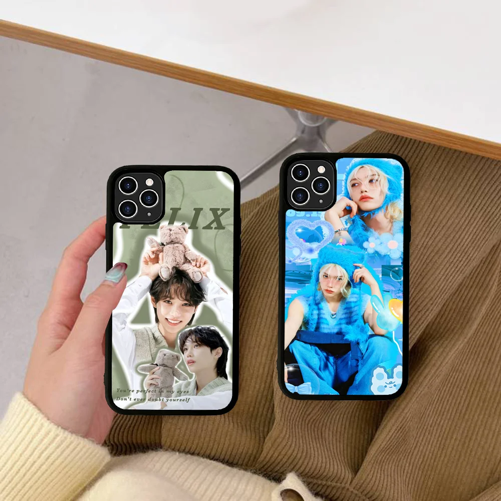 

F-Felix S-StrayS K-Kids Phone Case Silicone PC+TPU For For IPhone 11 12 13 14 15 16 Plus Pro Max Cover