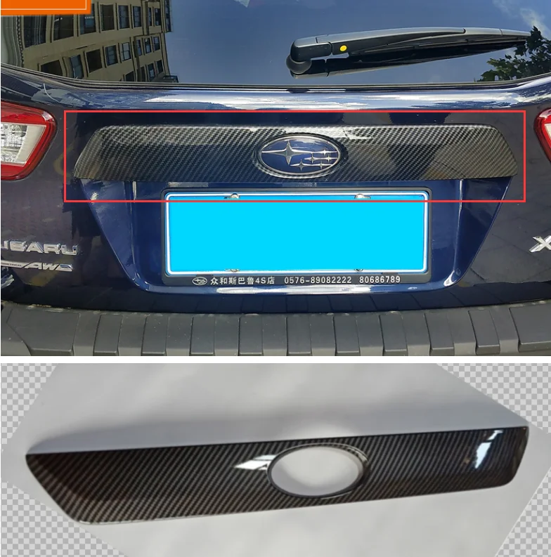 

For Subaru XV 2018 2019 2020 High Quality Carbon Fiber Car Rear Trunk Cargo Cover Trim