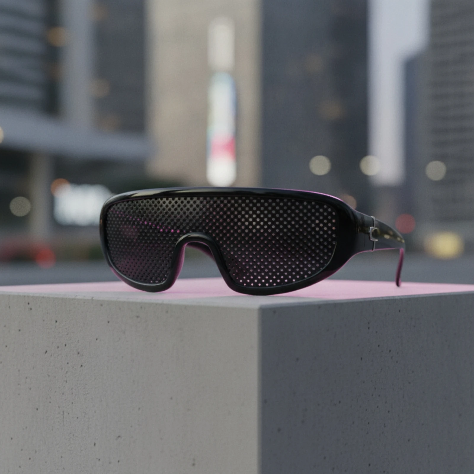 Wraparound Perforated Glasses Lightweight Eyewear for Adults, Eye Training, Home Practice