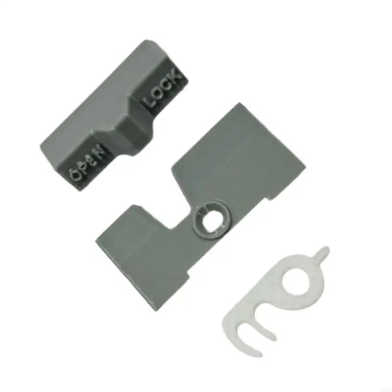 M76E Kühlschrank-Türschloss-Set für Wohnmobil-Kühlschrank mit Rückplatte, 3-teiliges Kunststoff-Halterungsset für den Einsatz – Detail 3