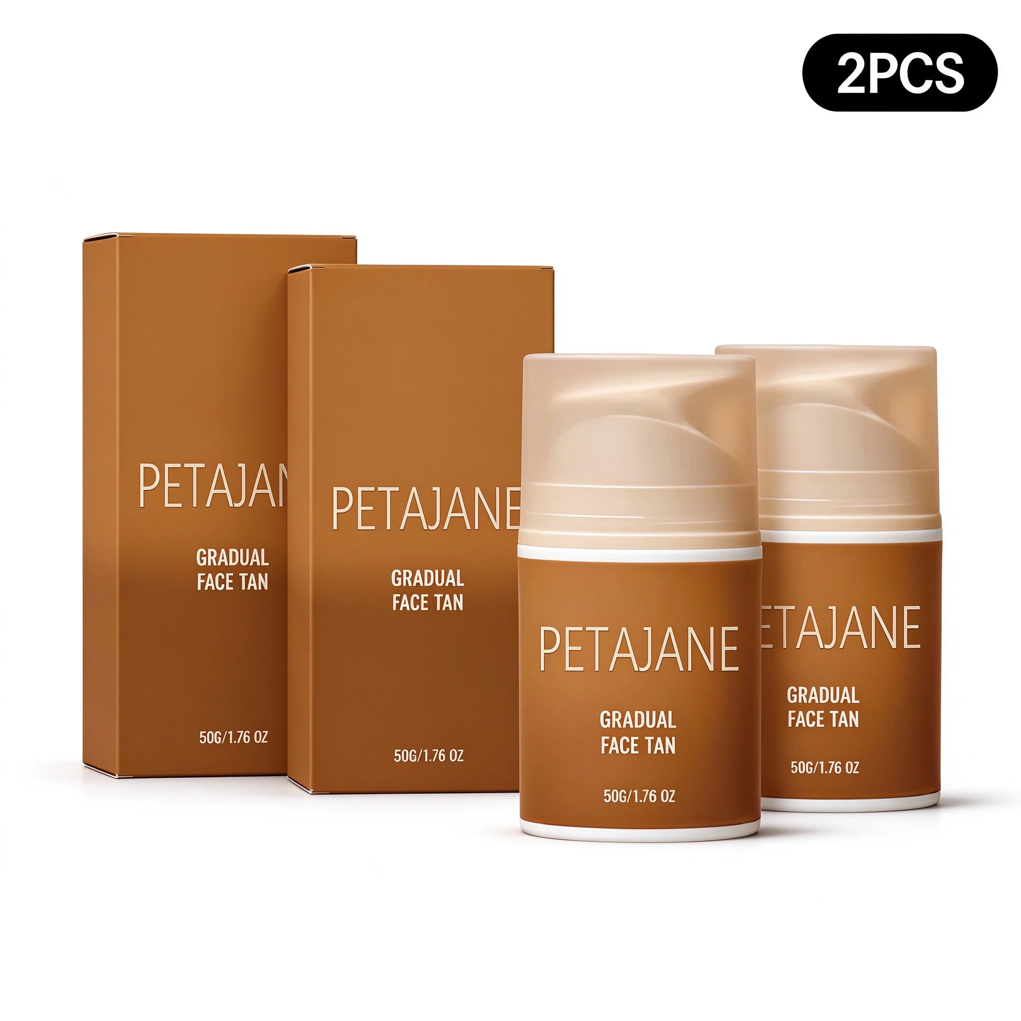 Gradual Face Tan - Natural Self Tanner for Face with DHA - Builds a Smooth Chocolate Bronze Glow, Hydrating & Non-Irritating - Even Skin Tone, Sun-Free, Daily Facial Tan Lotion - 50g