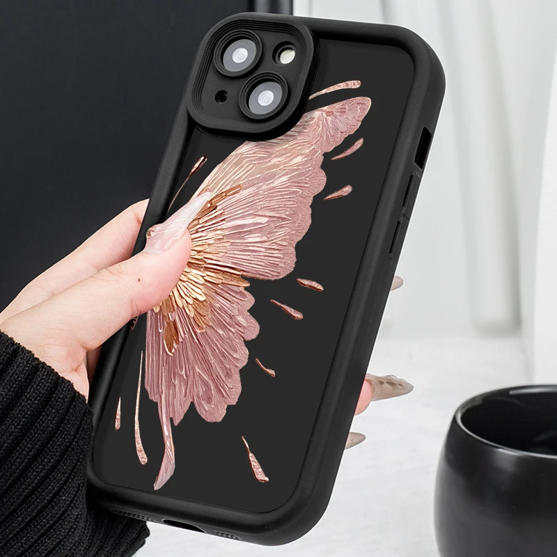 Black Butterfly Soft TPU Case for Samsung Galaxy A55 A35 A25 A15 A05 A05S 5G A24 A13 A23 A12 A22 A32 A52 A52S A71 A72 A51 4G