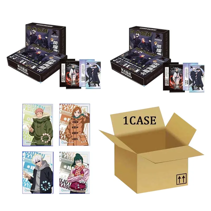 Wholesales Jujutsu Kaisen Collection Card Warm-Blooded Fighting Cartoon KADOU A4 Glory Collector's Card 1Case Playing Cards