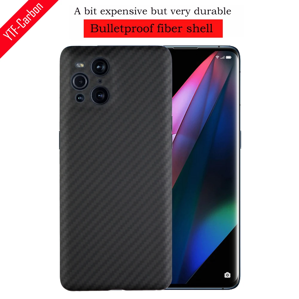 

YTF-carbon Real carbon fiber case For OPPO Find X3 Pro Ceramic Edition Aramid Fiber Find X3 Thin ultra-light Phone Cover Find X3