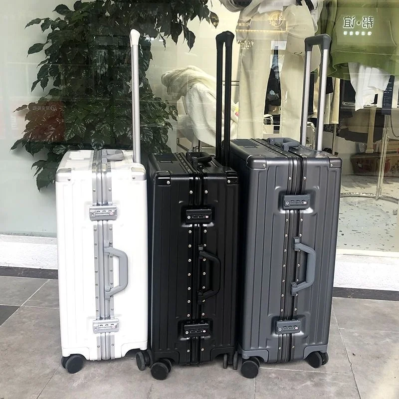 Aluminum Frame Hardside Luggage Travel Suitcase On Wheels 20\