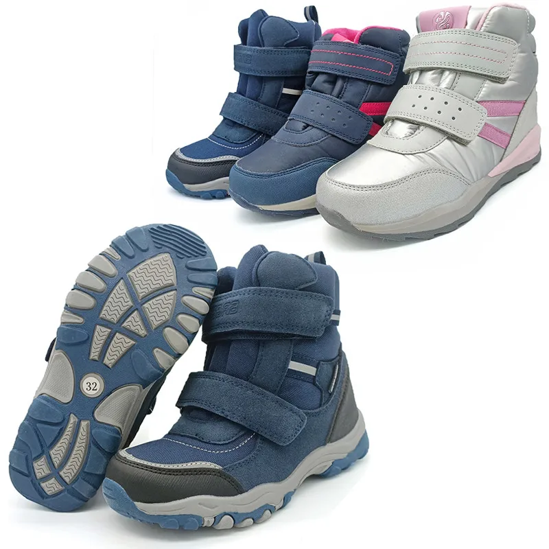 Botas de nieve de lana para niños, zapatos impermeables, antideslizantes, cálidos, de invierno, de 40 o 30 grados, novedad, 1 par