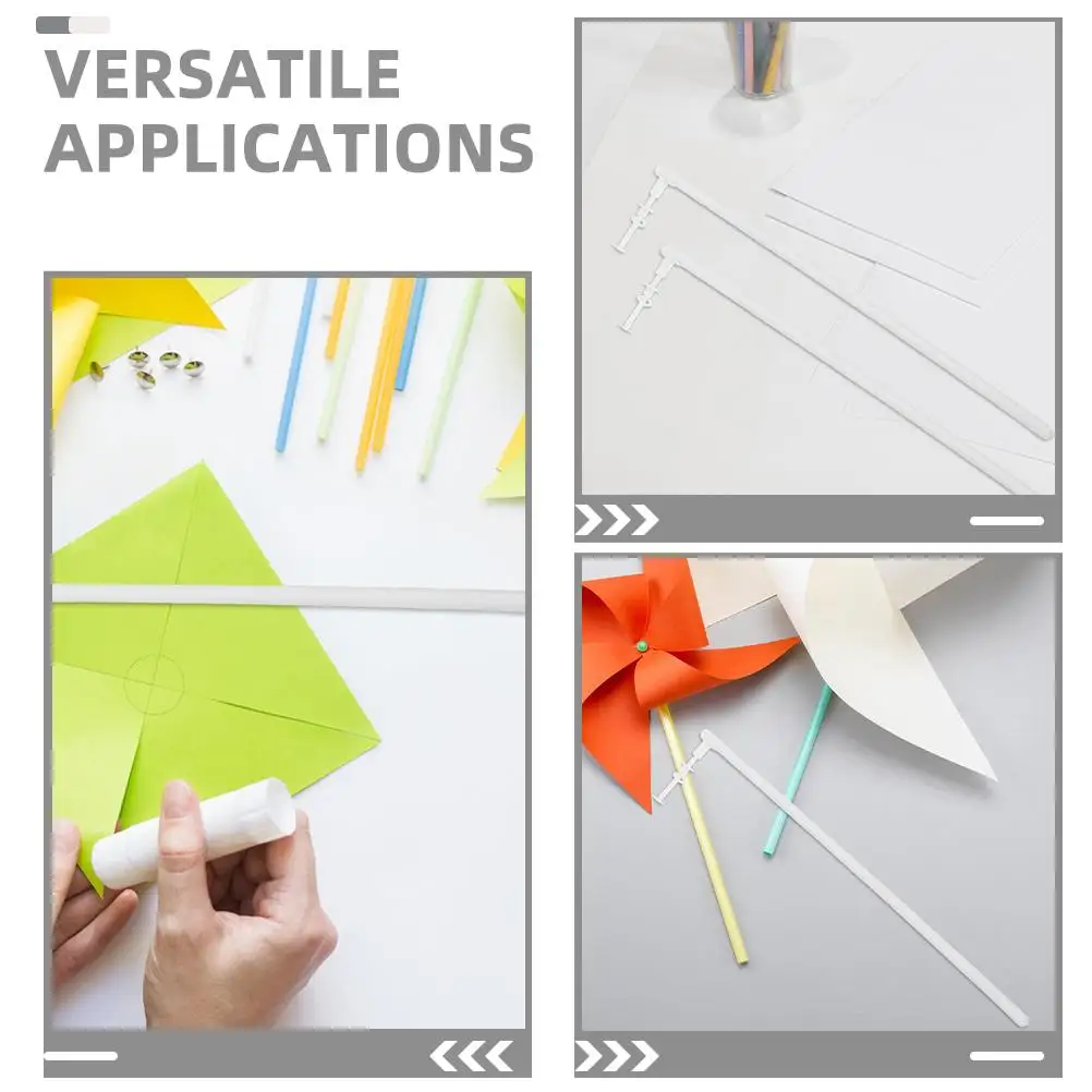 12 ชิ้นอุปกรณ์เสริมกังหันลม DIY Pinwheel Sticks Solid Rod Garden Windmills แท่งพีวีซีอะไหล่