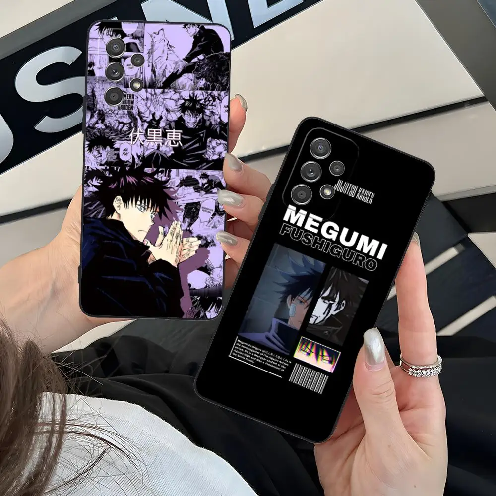 

Чехол для телефона Jujutsu Kaisen Megumi Fushiguro для Samsung Galaxy M55 54 42 35 34 33 32 23 22 15 14 13 12 F55 5G Цветной защитный