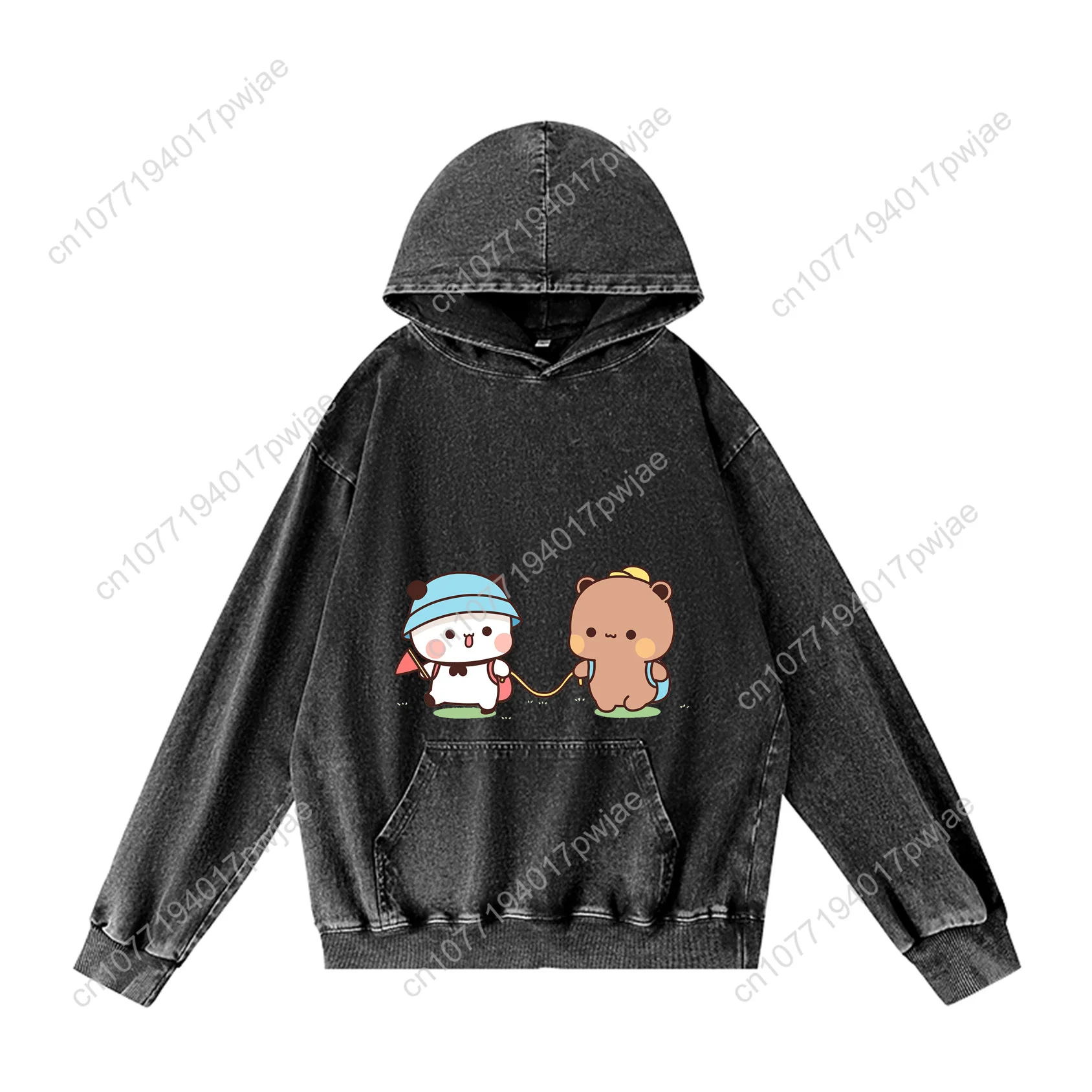 Bubu Dudu-Sudadera con capucha de animación de dibujos animados para hombre y mujer, Jersey Vintage, sudadera con bolsillo, Top personalizado de gran tamaño