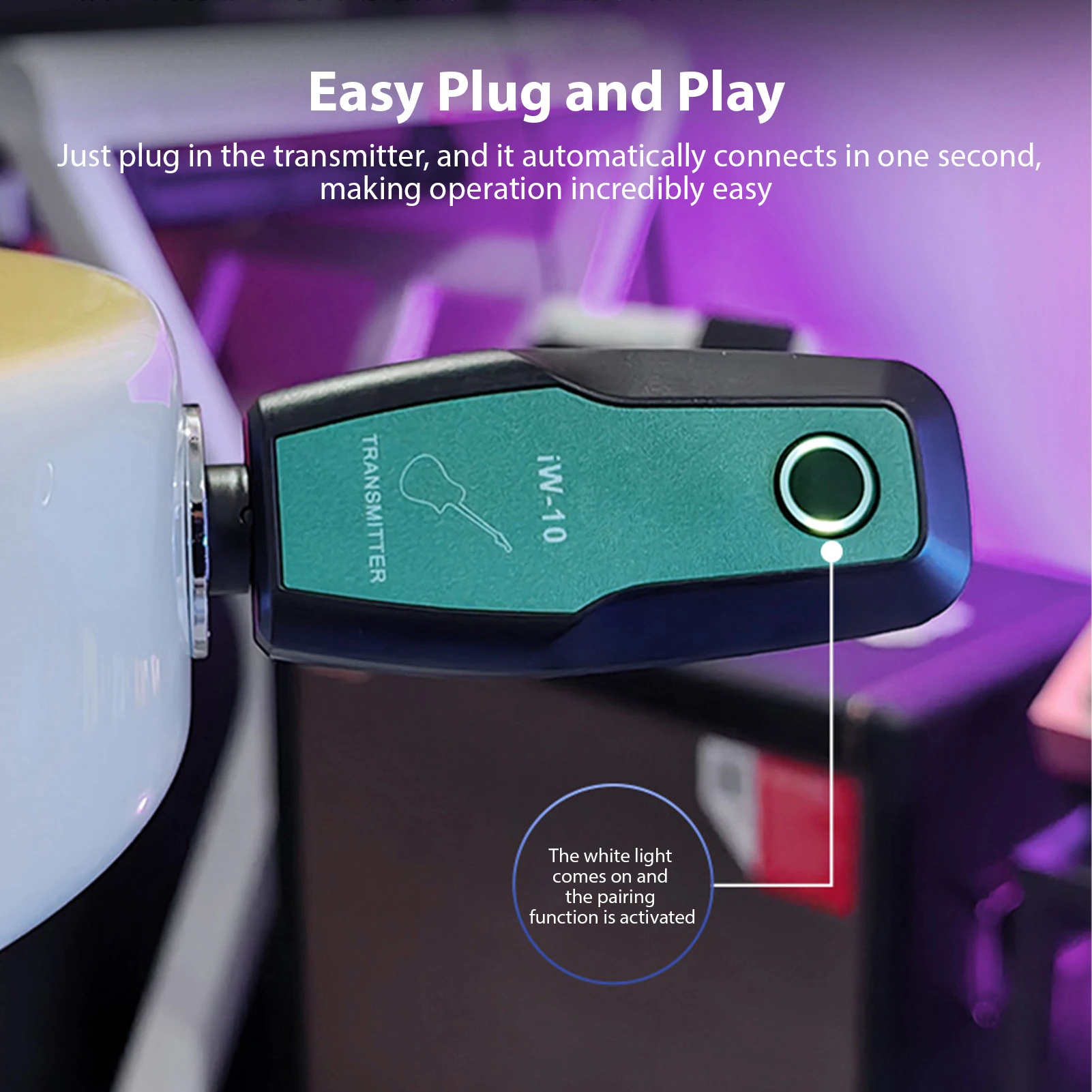 Bezprzewodowy system gitarowy DK 2.4G Zestaw nadajnika i odbiornika gitarowego z możliwością ładowania Transmisja w czasie rzeczywistym