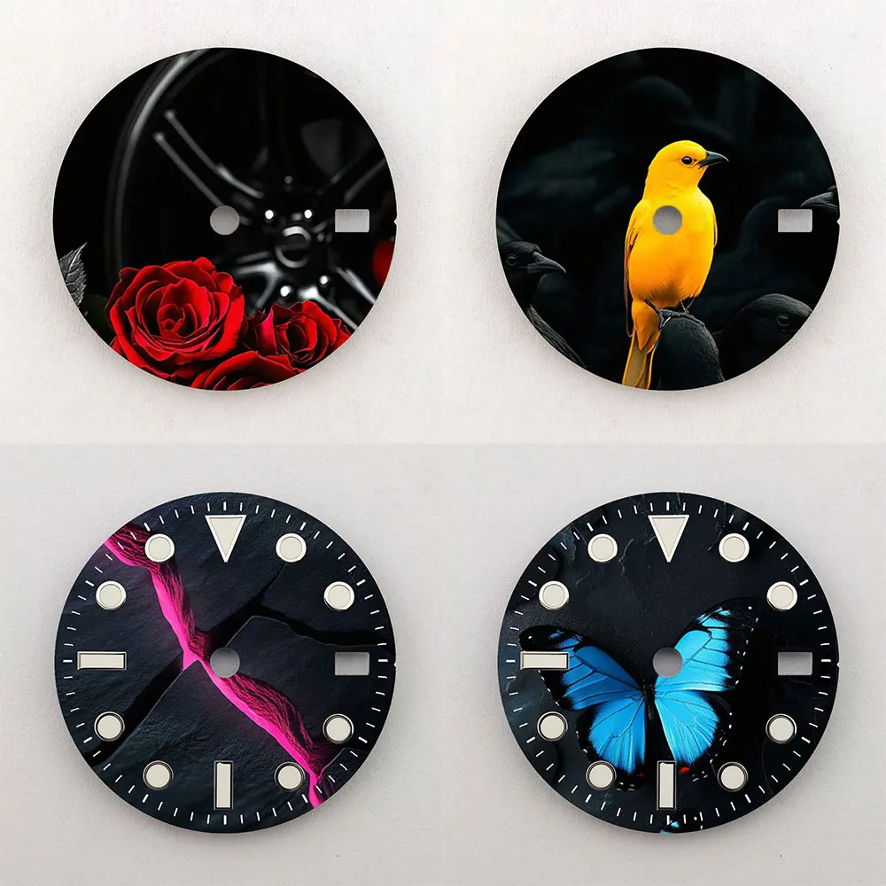 

Watch dial 28.5mm high-end custom dial color printing watch components are suitable for NH35/36 movement NH35 dial