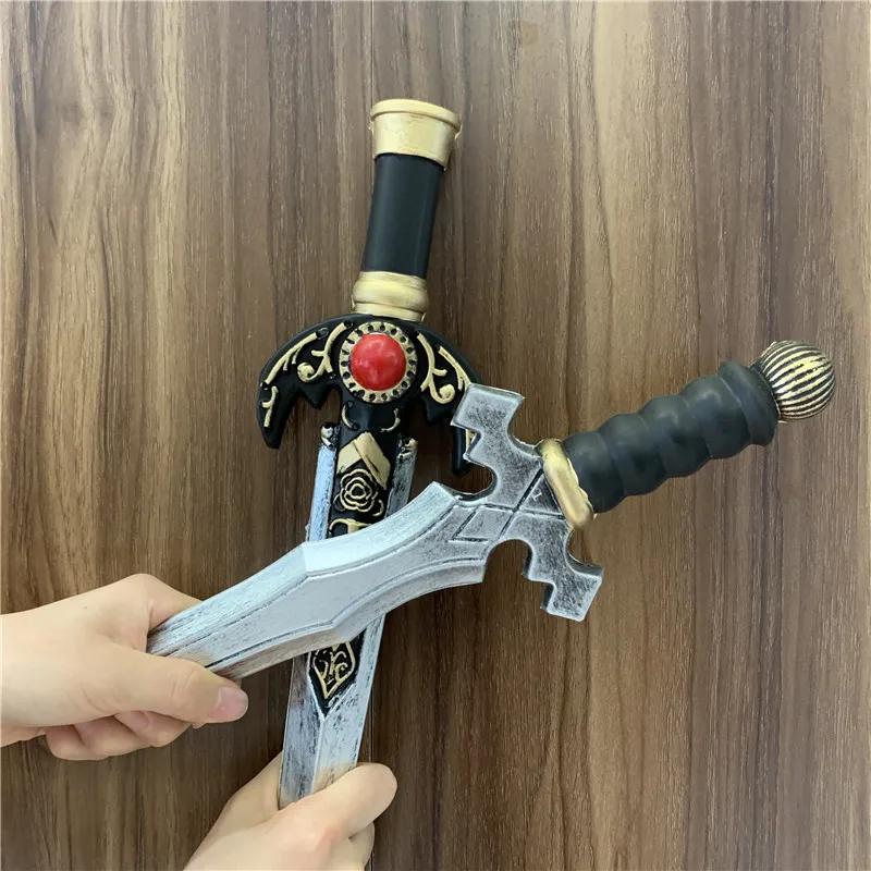 Dagger Leaves Rune Sword Cosplay Weapon Prop Dagger Sword Knife Role Play Halloween 1:1 Cos Kids Gift Safety PU