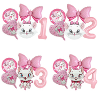 Marie Cat Theme Balloon Girl's Birthday Party Supplies Baby Shower Decoration Latex Foil  Kids  Balloon Toy