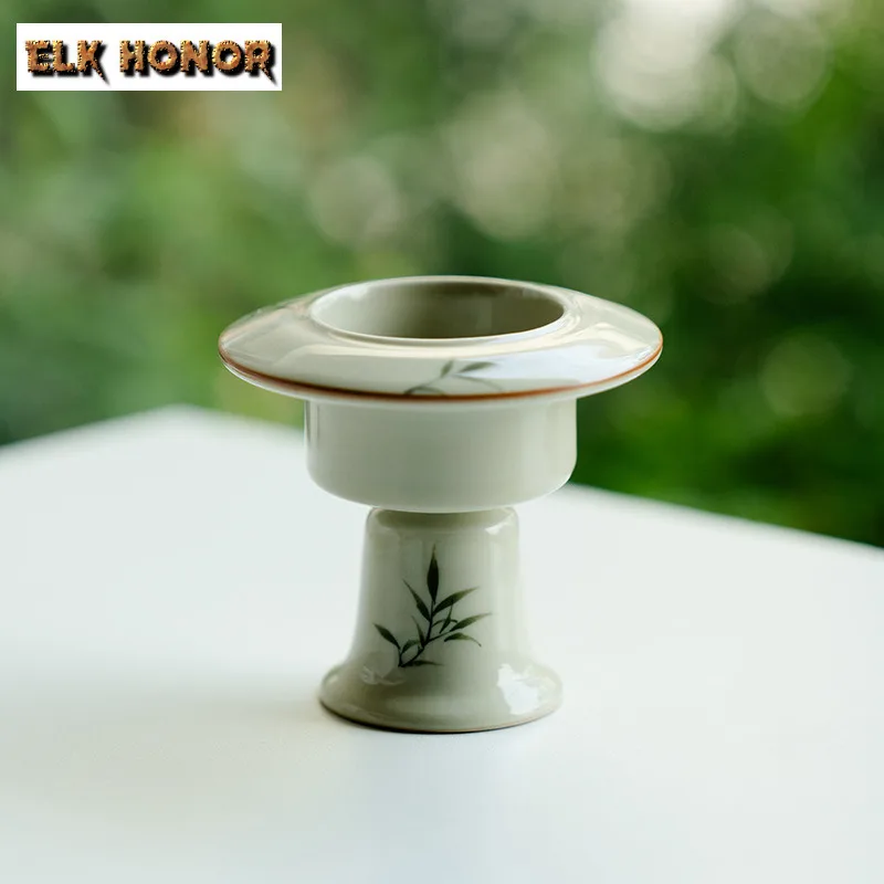 الرماد النباتي رسمت باليد الخيزران عالية القدم حامل البخور البخور شلال البخور المزروعة مبخرة البوذية الحلي