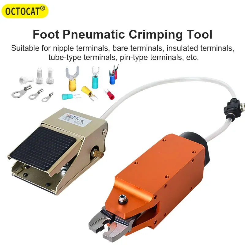 XF-30T 4CFN Foot-operated Pneumatic Terminal Crimping Machine, Small Electrical Splicing Wire Crimping Pliers Crimper
