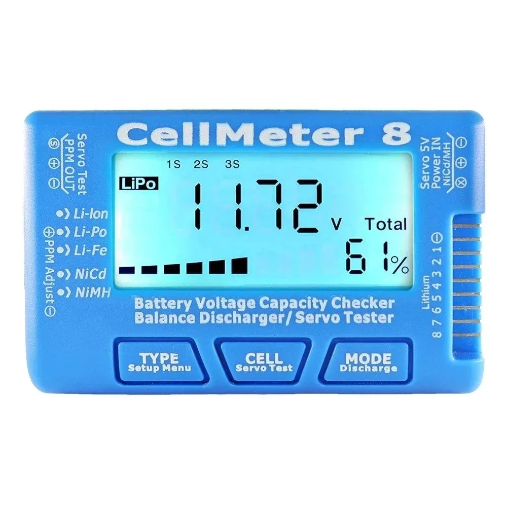 CellMeter8 AOK 8S electric display, steering gear test, narrow frequency steering gear tester, battery discharge