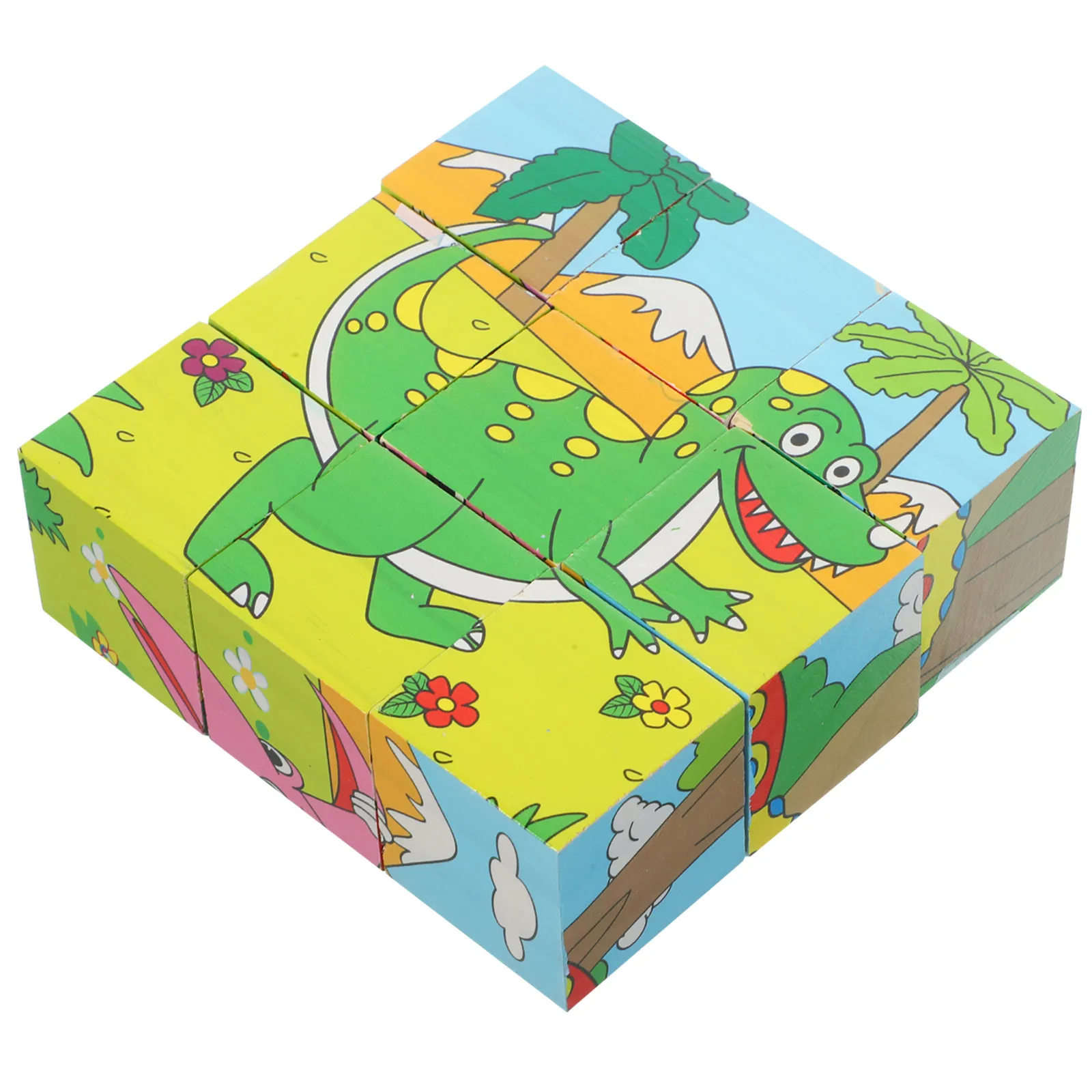 

Детская развивающая игрушка-головоломка, игрушки Монтессори, когнитивные блоки-динозавры для детей и малышей