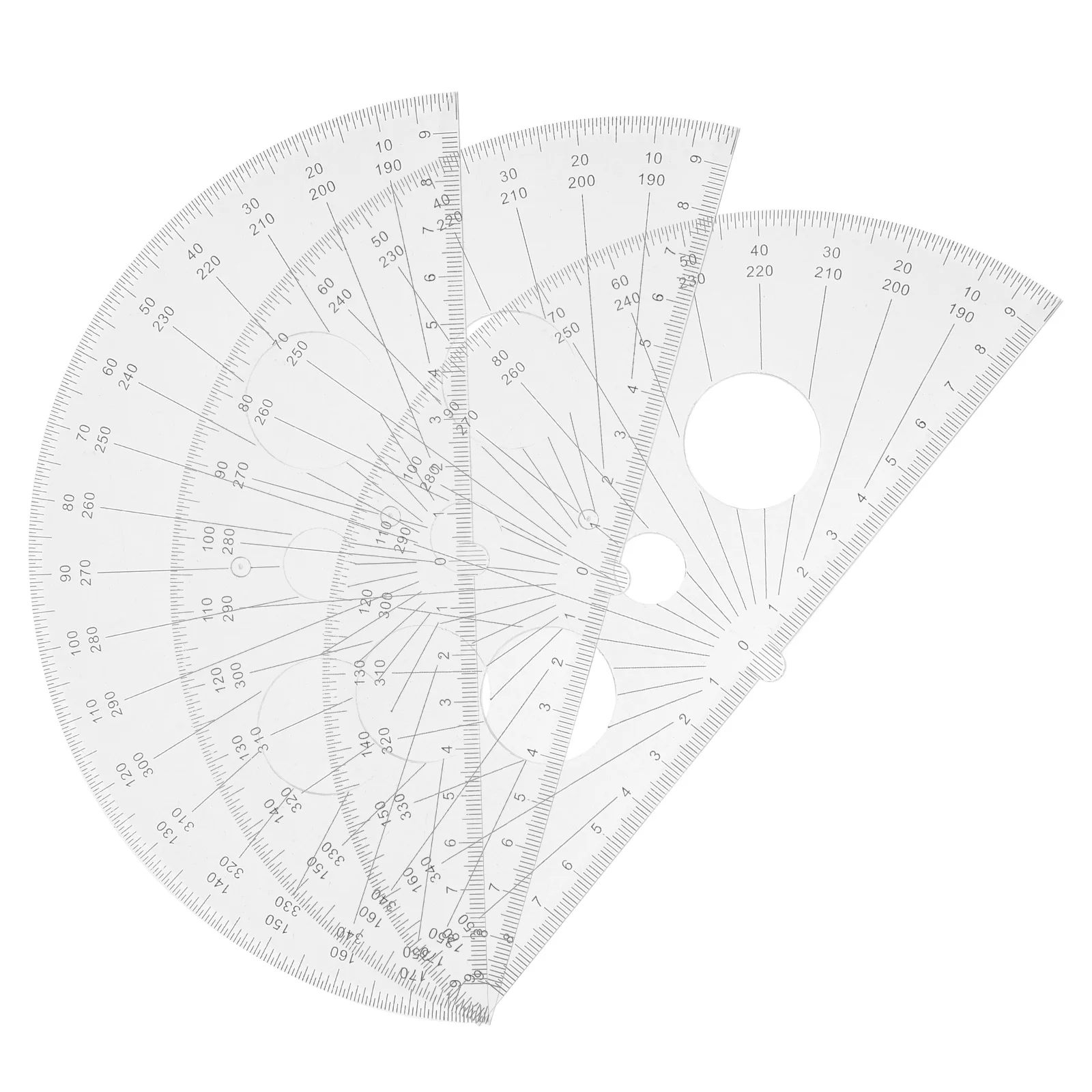 

3 Pcs Multifunctional Protractor Multi-functional Ruler Drawing Geometric Circle
