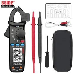 BSIDE Digital Clamp Meter Current Professional AC/DC Auto Car Repair TRMS Multimeter Live Check NCV HZ Capacitor Election Tester