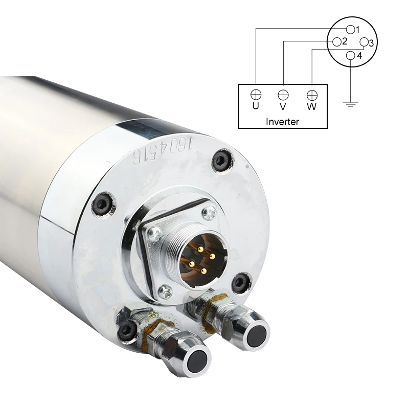 Fotografia 4: Motor Spindle Er20 de 2.2kw Gdz 80, Refrigerado a Água, 220v, para Máquina CNC de Retificação