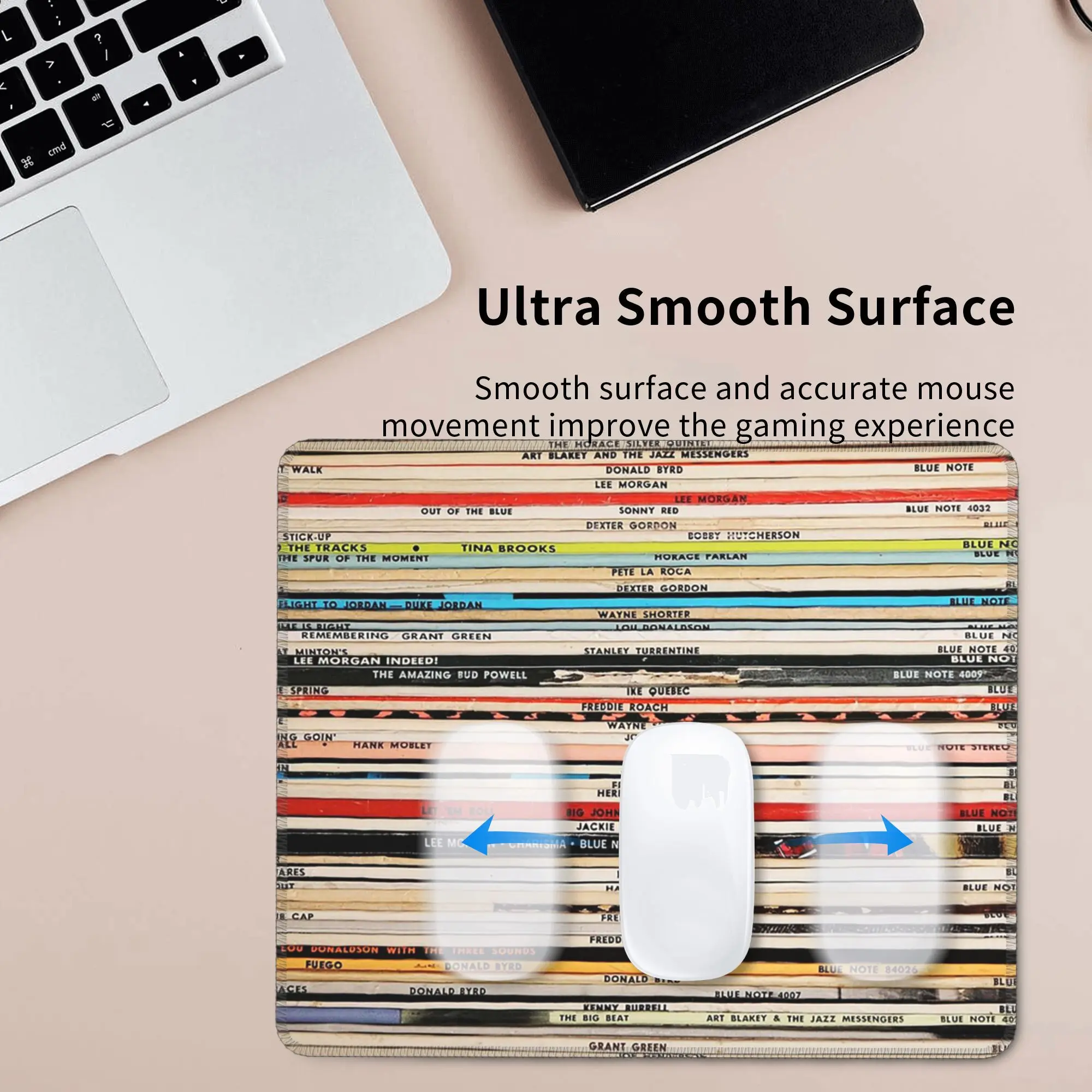 ブルーノートビニールレコードマウスパッドコンピュータキーボードマウスマットゲーマー PC ラップトップデスクマットオフィスアクセサリーテーブルマット