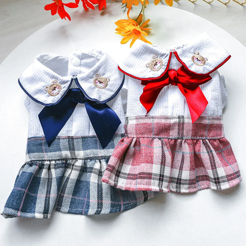 PETCIRCLE Dog Clothes Academy Bear Noble Dress For Small Dog Puppy Pet Cat All Season Pet Cute Costume Pet Clothes Dog Skirt