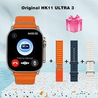 Original HK11 ULTRA3 Smart Watch Support TWS Earphone Connect Network Share Connection AI Robots Receive Call AMOLED Smartwatch
