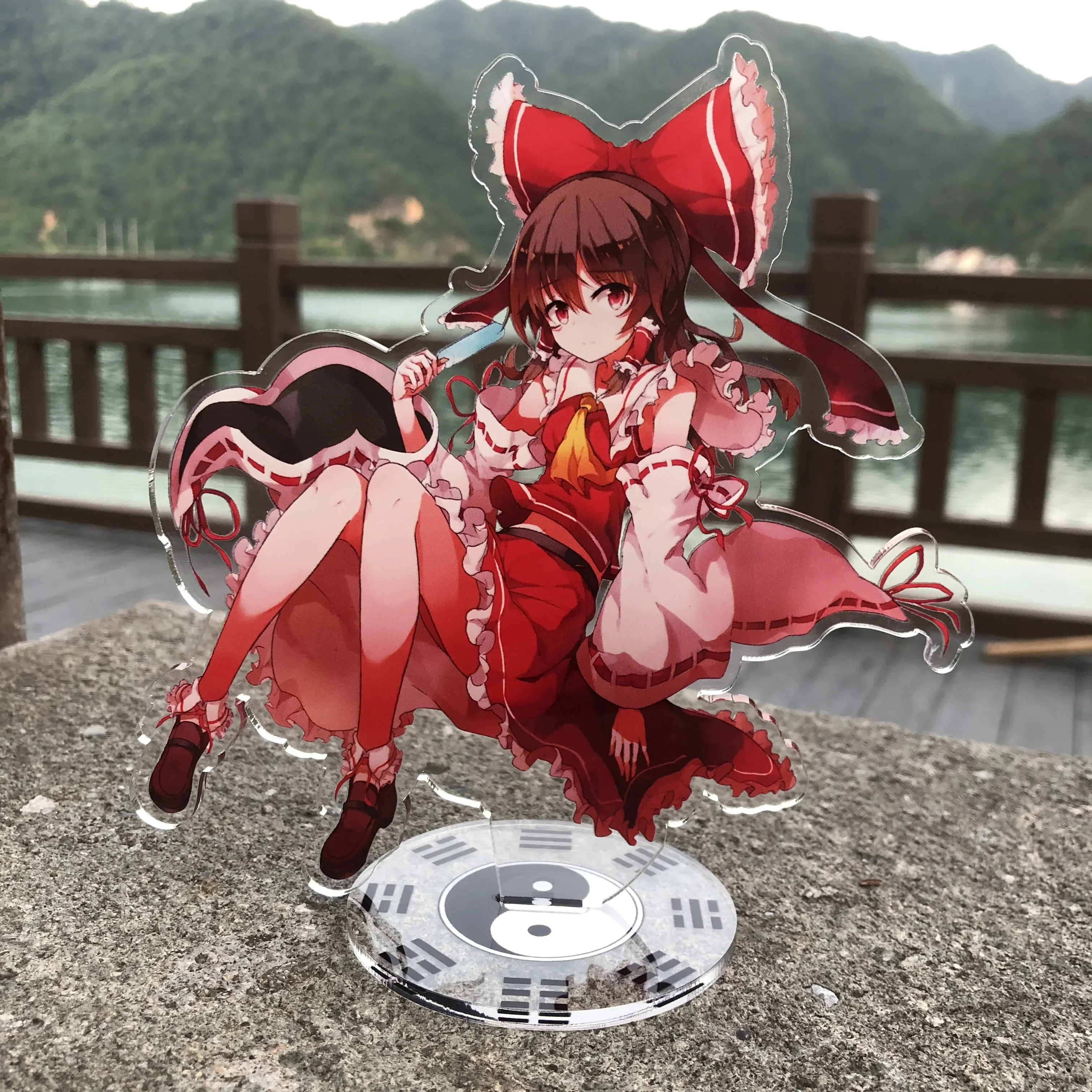 Anime Touhou Project Hakurei Reimu Kirisame Marisa Saigyouji Yuyuko Cosplay Acrylic Desktop Stand Figure Decor Collection New