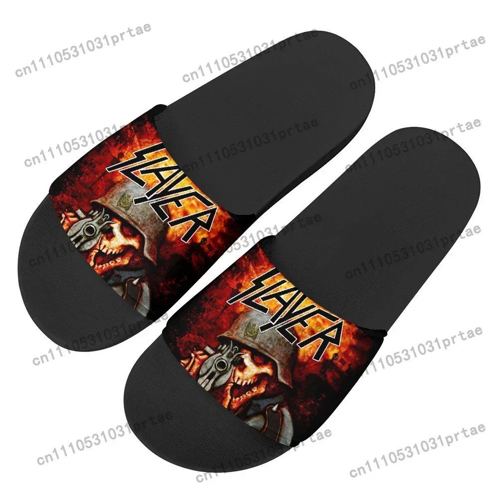 Slayer Heavy Metal Rock Band Home Clog Mens Women Youth Boy Girl Sandals Shoes Tang Garden Custom Made Breathable Shoe Beach