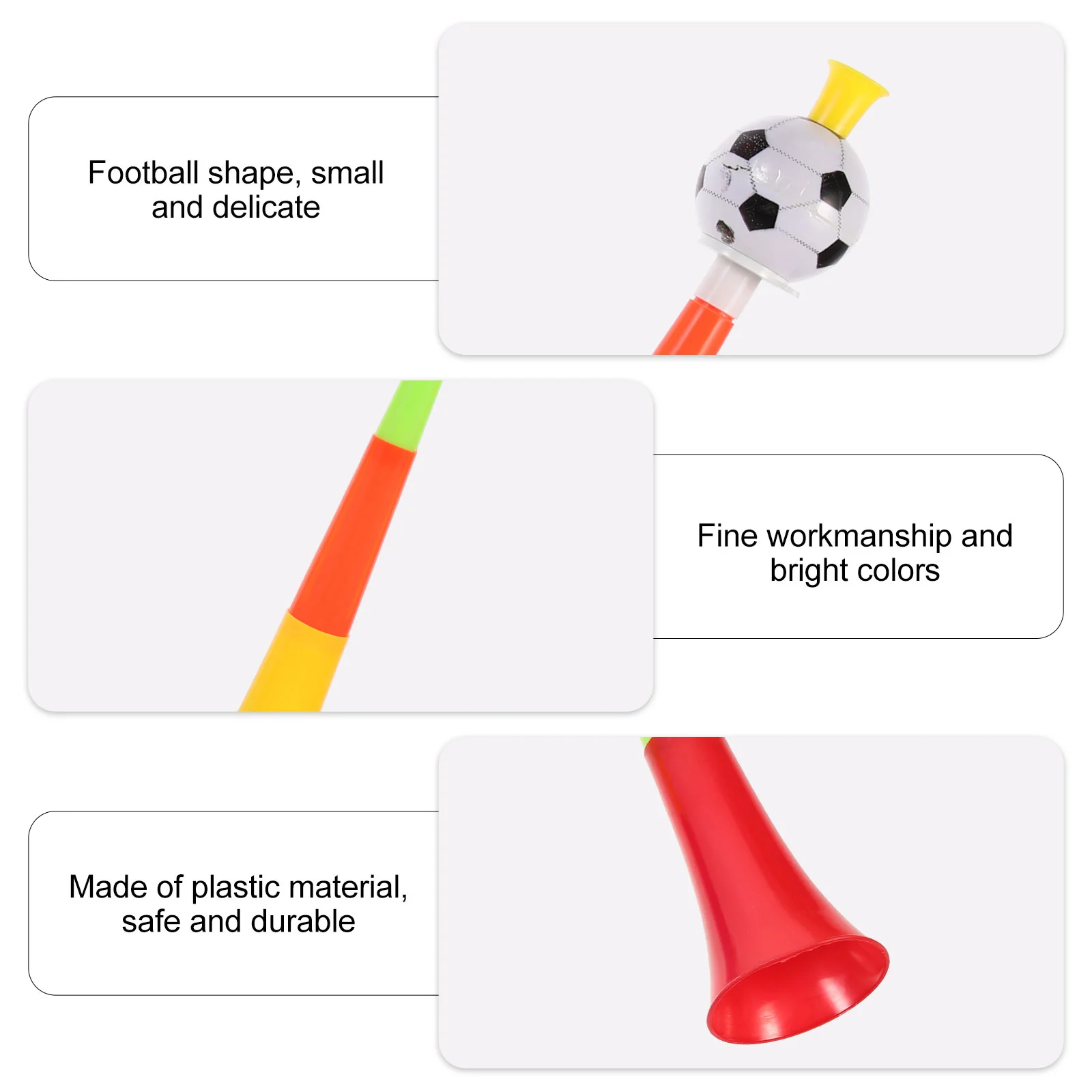 4 Pcs Telescopic Football Horn Retractable Stadium Toy Plastic Horns Fans Cheering Soccer Game Trumpet Bright Colors