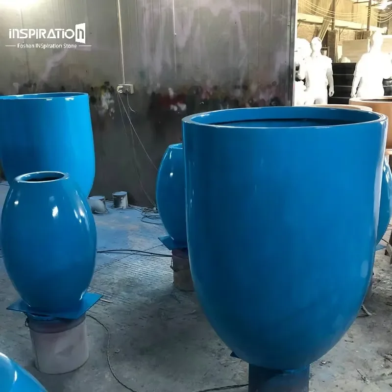 Flower Box Indoor Outside Large Glass Fiber Reinforced Plastic Eco-friendly Flower Pot Country Plant Pot