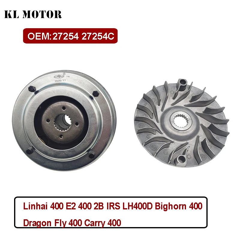 ชุดคลัทช์แปรผันด้านหน้าขนาด20มม. 132มม. ชุดคลัตช์สำหรับ Linhai 400cc ATV 0.83นิ้ว Variator Quad Go Kart 27254