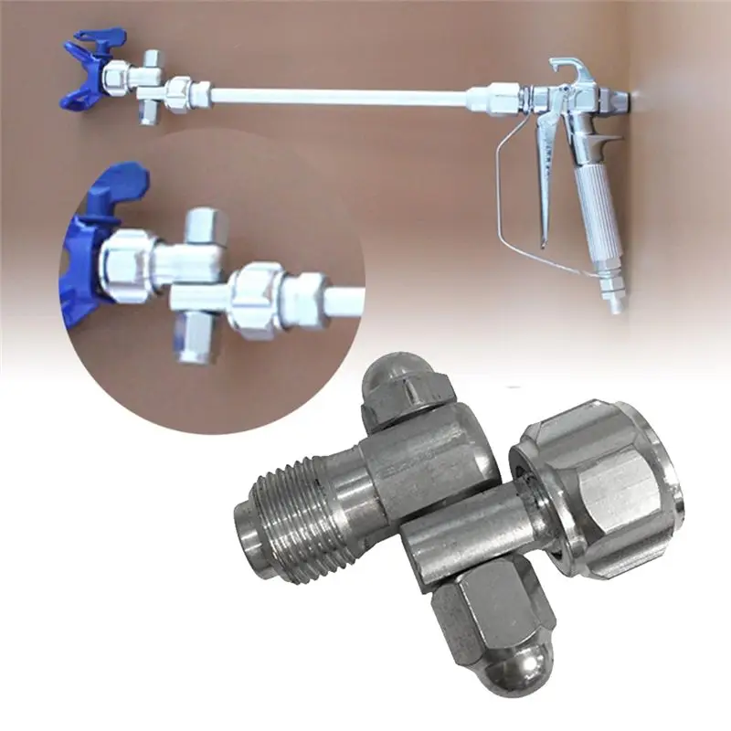 A20I Multi-Angle Rotation Swivel Joint Adapter Clean Shot Shut Off for Airless Paint Swivel Joint 2Pc