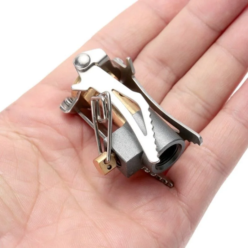 Camping Stove Mini Stove Integrated Folding Stove Camping Outdoor Survival Equipment Portable Pocket Stove Camping Equipment