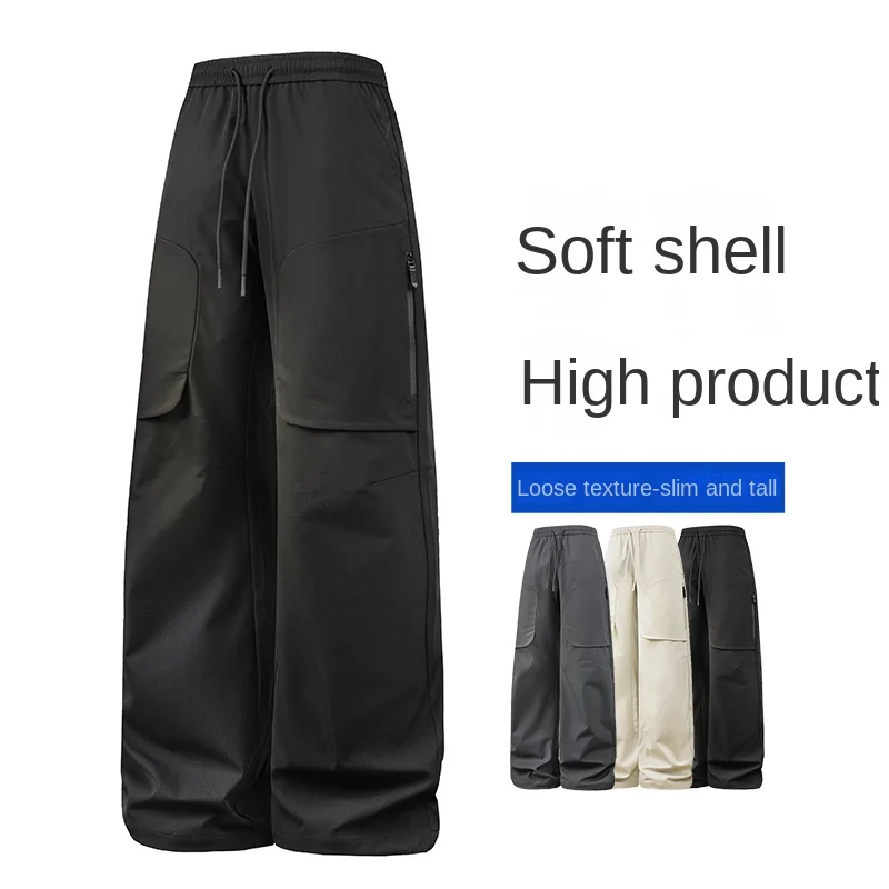 

2026 Spring/summer Men's Workwear, Loose Wide Leg Pants, Workwear, Trendy Daily Clothing, Fishing, Camping, Outdoor Activities