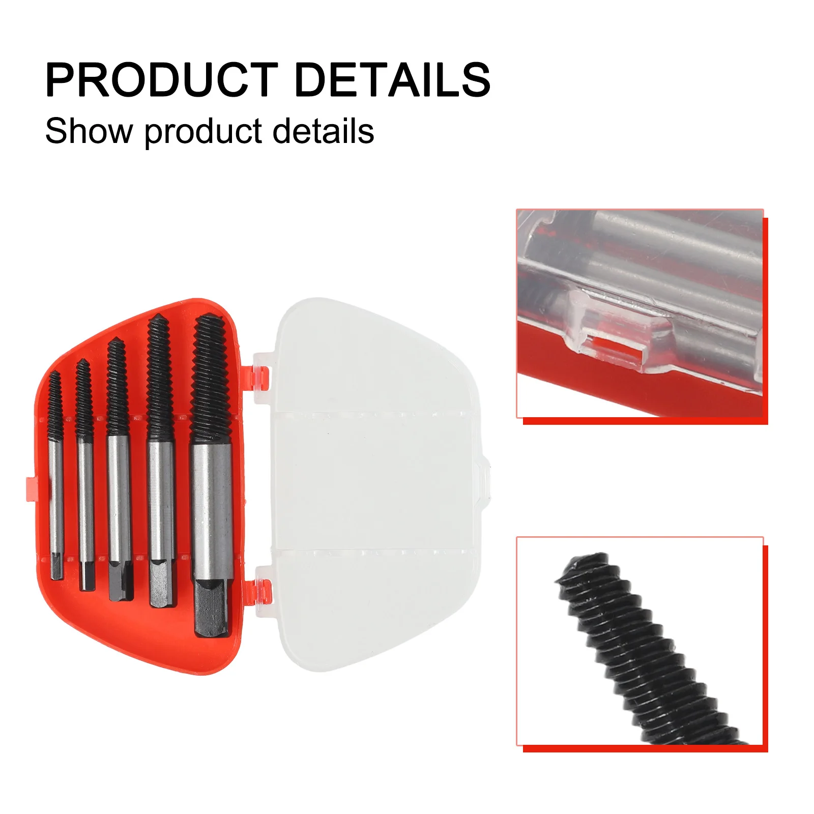 For Home Repair Broken Bolt Remover 5-Piece Extractor Set Anti-Corrosion Compact And Portable Long-Lasting Durability