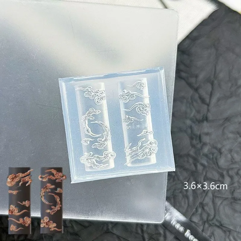 1 szt. Forma do paznokci z akrylu 3D w kształcie chmurki ze skóry krokodyla, forma do ręcznego grawerowania, dekoracje do paznokci, silikonowe ozdoby do paznokci