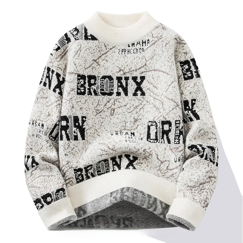 

Осень-зима, новый вязаный свитер с полувысоким воротником для подростков, повседневный модный молодежный универсальный базовый слой, топ